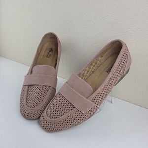 Cliffs By White Mountain Orla Pink Perforated Comfort Loafers Women's Size 10 W